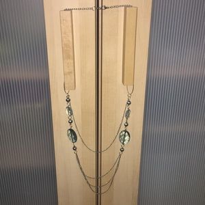 Teal and silver fashion necklace